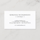 Celestial Confetti Glow Gold Eventplaner Visitenkarte (Rückseite)