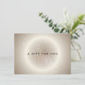 Celestial Confetti Glow Gold Geschenk-Zertifikat (Stehend Vorderseite)