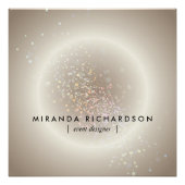 Celestial Confetti Glow Gold Poster (Vorderseite)