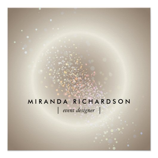 Celestial Confetti Glow Gold Poster (Vorderseite)