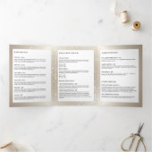 Celestial Confetti Glow Gold Schönheitsbroschüre Dreifach Gefaltete Karte (Innenseite)