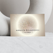 Celestial Confetti Glow Gold Visitenkarte