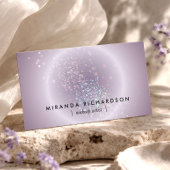 Celestial Confetti Glow Lila Visitenkarte