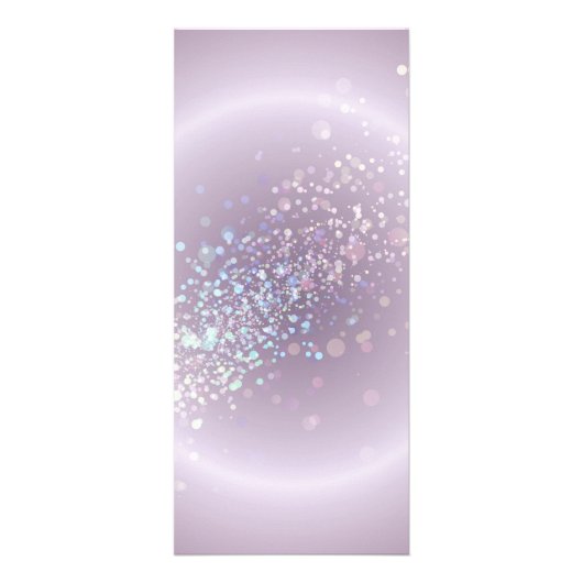Celestial Confetti Glow Lila Werbekarte (Hinten)