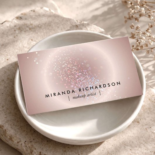 Celestial Confetti Glow Pink Visitenkarte