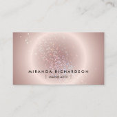 Celestial Confetti Glow Pink Visitenkarte (Vorderseite)