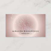 Celestial Confetti Glow Pink Visitenkarte (Vorderseite)