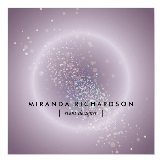 Celestial Confetti Glow Purple Poster (Vorderseite)