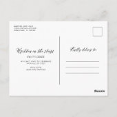 Celestial Constellation Blue Stars Save the Date Postkarte (Rückseite)