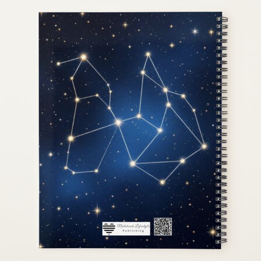 Celestial Constellation Map | Silver Foil Star Cha Planer (Rückseite)
