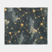 Celestial Constellation Star Pattern (1) Fleecedecke (Vorderseite (Horizontal))