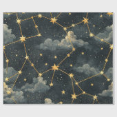 Celestial Constellation Star Pattern (1) Geschenkpapier (Flach)