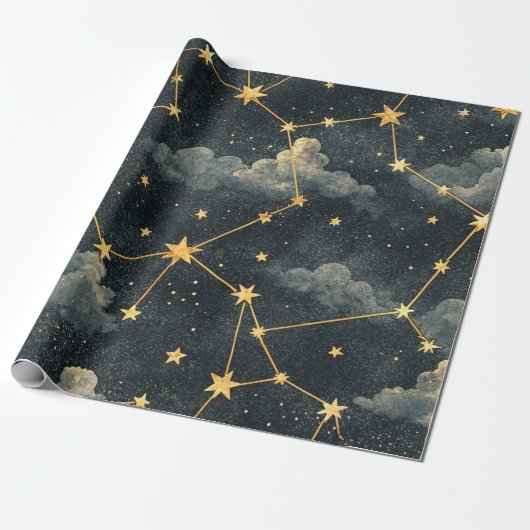 Celestial Constellation Star Pattern (1) Geschenkpapier (Ungerollt)