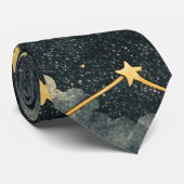 Celestial Constellation Star Pattern (1) Krawatte (Gerollt)