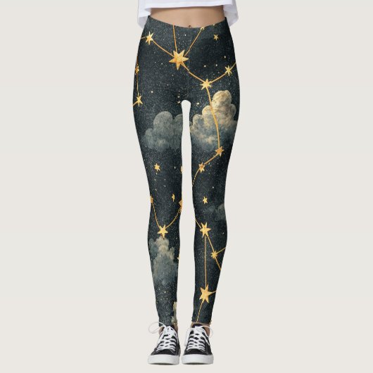 Celestial Constellation Star Pattern (1) Leggings (Vorderseite)