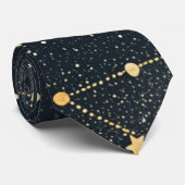 Celestial Constellation Star Pattern (2) Krawatte (Gerollt)