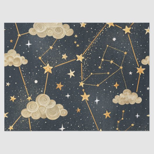 Celestial Constellation Star Pattern (2) Seidenpapier (Vorderseite)