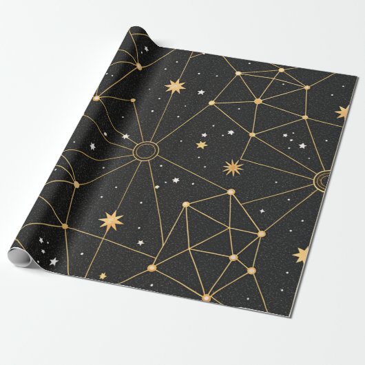 Celestial Constellation Star Pattern (3) Geschenkpapier (Ungerollt)