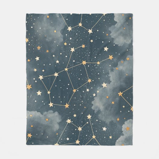 Celestial Constellation Star Pattern (4) Fleecedecke (Vorderseite)