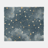 Celestial Constellation Star Pattern (4) Fleecedecke (Vorderseite (Horizontal))