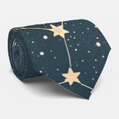 Celestial Constellation Star Pattern (4) Krawatte (Gerollt)