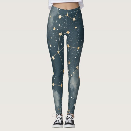 Celestial Constellation Star Pattern (4) Leggings (Vorderseite)