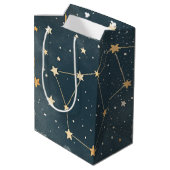 Celestial Constellation Star Pattern (4) Mittlere Geschenktüte (Rückseite Schrägansicht)