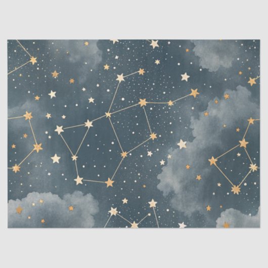 Celestial Constellation Star Pattern (4) Seidenpapier (Vorderseite)