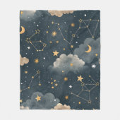 Celestial Constellation Star Pattern (5) Fleecedecke (Vorderseite)