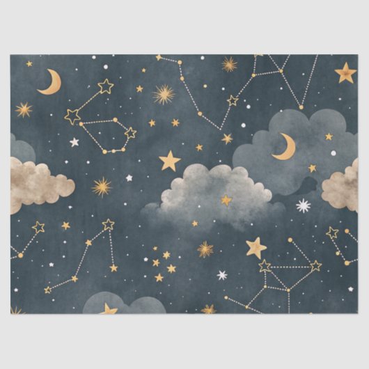 Celestial Constellation Star Pattern (5) Seidenpapier (Vorderseite)