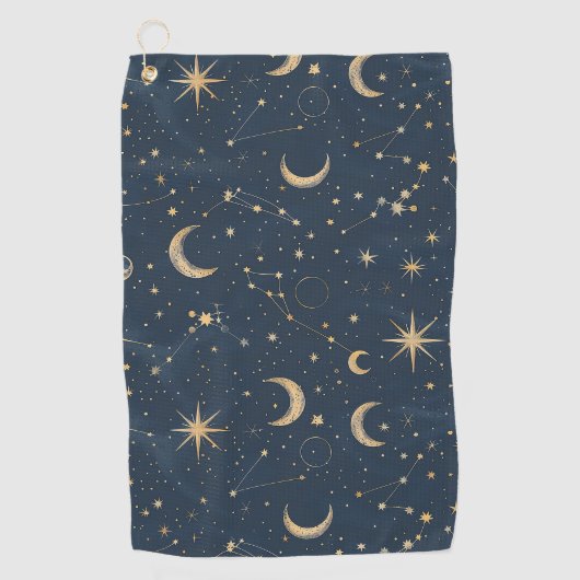 Celestial Constellation - Starry Night (1) Golfhandtuch (Vorderseite)