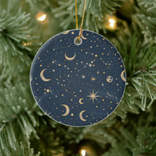 Celestial Constellation - Starry Night (1) Keramik Ornament