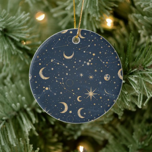 Celestial Constellation - Starry Night (1) Keramik Ornament (Baum)