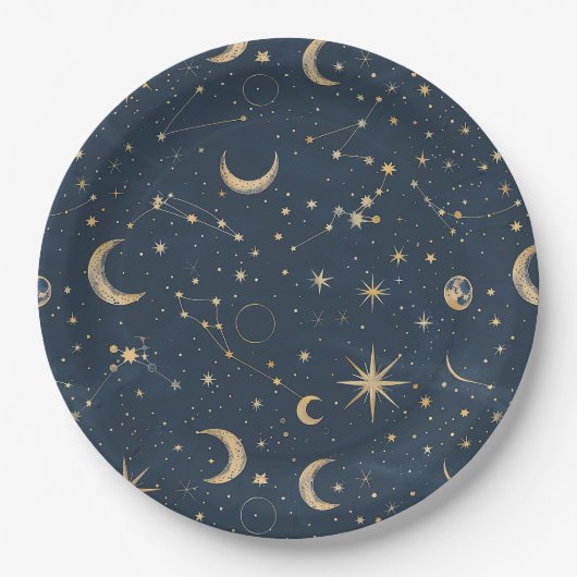 Celestial Constellation - Starry Night (1) Pappteller (Vorderseite)