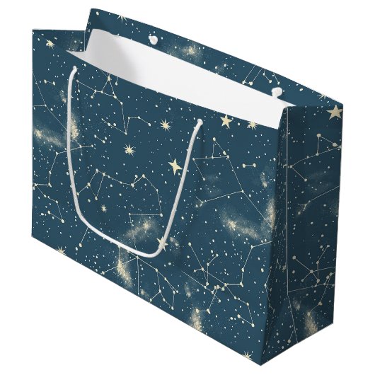 Celestial Constellation - Starry Night (2) Große Geschenktüte (Vorderseite Schrägansicht)