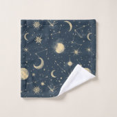 Celestial Constellation - Starry Night (3) Badhandtuch Set (Waschlappen)
