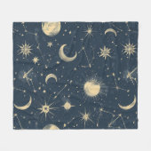 Celestial Constellation - Starry Night (3) Fleecedecke (Vorderseite (Horizontal))