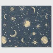 Celestial Constellation - Starry Night (3) Geschenkpapier (Flach)