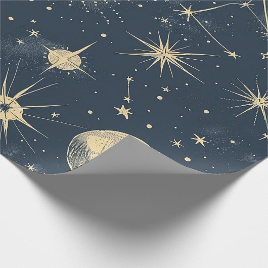 Celestial Constellation - Starry Night (3) Geschenkpapier (Ecke)
