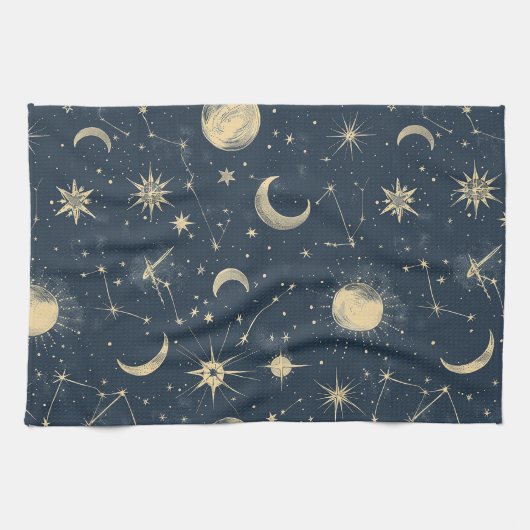 Celestial Constellation - Starry Night (3) Geschirrtuch (Horizontal)