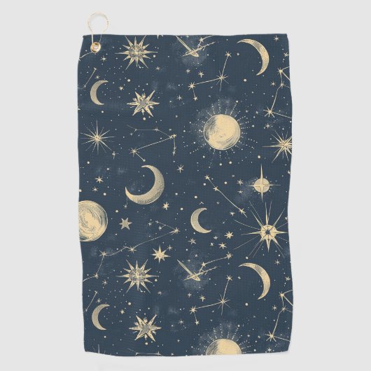 Celestial Constellation - Starry Night (3) Golfhandtuch (Vorderseite)
