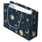 Celestial Constellation - Starry Night (3) Große Geschenktüte (Vorderseite Schrägansicht)