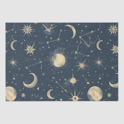Celestial Constellation - Starry Night (3) Seidenpapier (Vorderseite)
