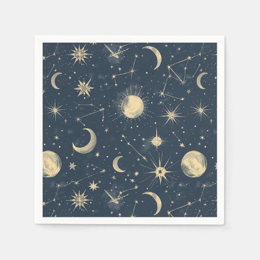 Celestial Constellation - Starry Night (3) Serviette (Vorderseite)