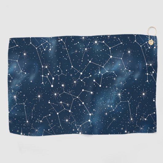 Celestial Constellation - Starry Night (4) Golfhandtuch (Horizontal)