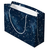 Celestial Constellation - Starry Night (4) Große Geschenktüte (Rückseite Schrägansicht)