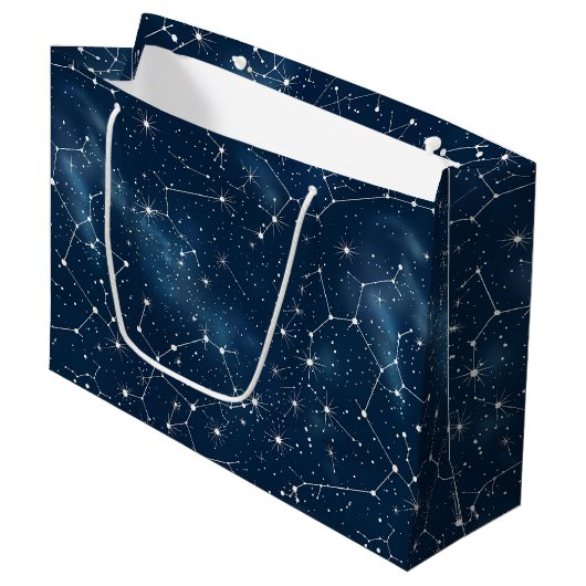 Celestial Constellation - Starry Night (4) Große Geschenktüte (Vorderseite Schrägansicht)
