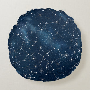 Celestial Constellation - Starry Night (4) Rundes Kissen