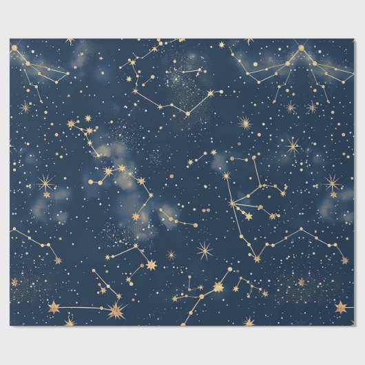 Celestial Constellation - Starry Night (5) Geschenkpapier (Flach)