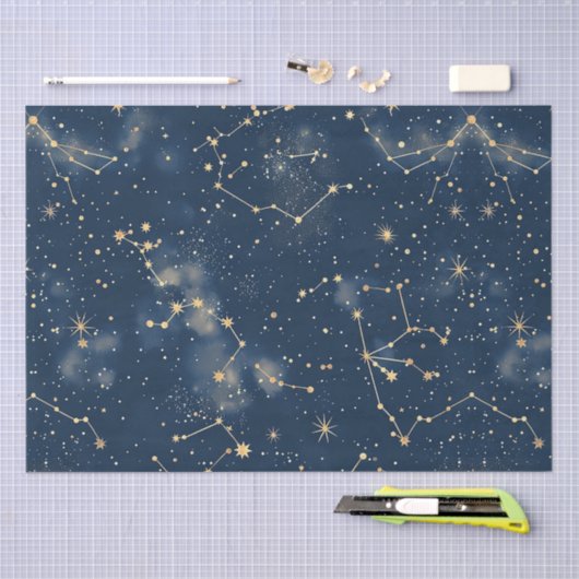 Celestial Constellation - Starry Night (5) Seidenpapier (Handwerk)